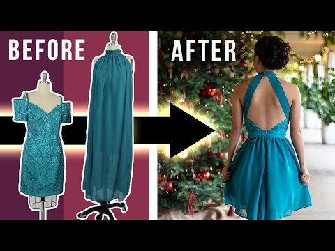 DIY Diamond Back Holiday Dress | Thrifted Transformations Ep. 77