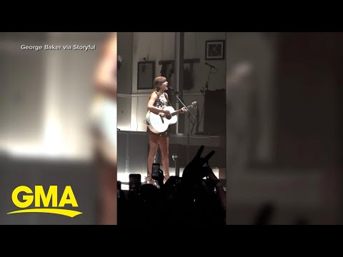 Taylor Swift makes surprise performance in London | GMA