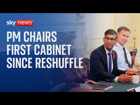 Watch live: Rishi Sunak chairs his first cabinet since the reshuffle