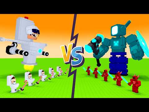 Minecraft Mobs : SKIBIDI TOILET Tower Defense - Mad Scientist Attacks - Minecraft Animation