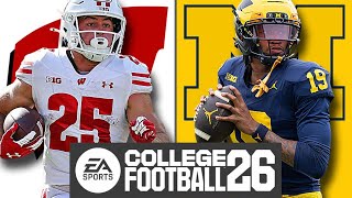 Wisconsin at Michigan - Week 6 Simulation (EA College Football 26)