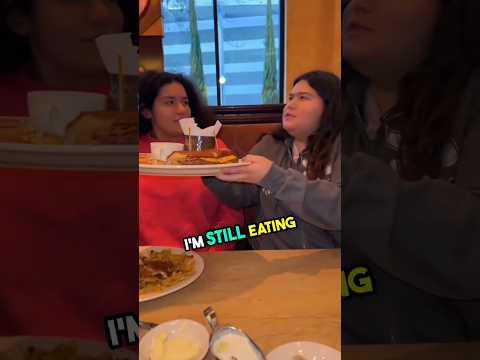 Mom pranks daughter by telling waitress to take her food before she finishes eating 😂 | Reaction
