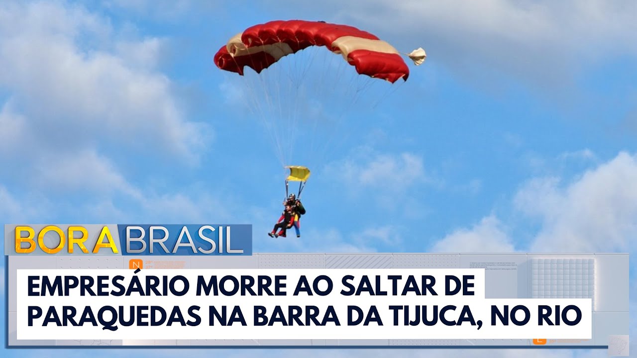 Empresário morre ao saltar de paraquedas na Barra da Tijuca no Rio