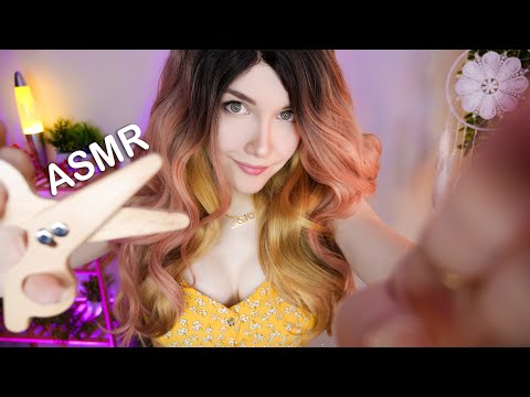 АСМР 💛 Уход за тобой деревянными предметами 🌳(Макияж, Стрижка ) 💄💆‍♂️ ASMR care for you with wood