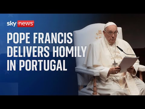 Watch live: Pope Francis speaks at Jeronimos Monastery in Portugal for World Youth Day