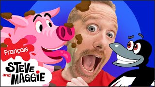 Les bébés animaux de la ferme, une histoire ET PLUS pour les enfants de Steve et Maggie Français