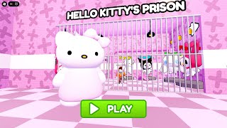 HELLO KITTY'S PRISON RUN OBBY New Update Roblox - All Bosses Battle FULL GAME #scaryobby #roblox