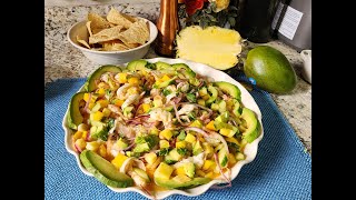 Celebra a Papá con este Delicioso aguachile de camarón, mango y piña
