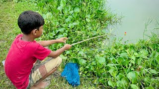 Best Hook fishing 2025✅|Little Boy hunting fish by fish hook From beautiful nature🥰🥰(Part-554)