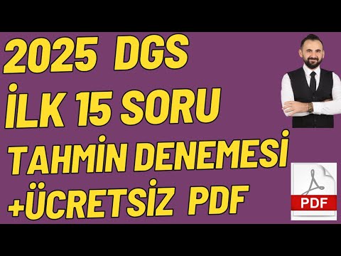 2025 DGS İlk 15 soru tahmin denemesi + pdf #dgs2025 #dgs #dgsmatematik