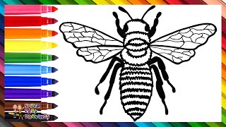 Draw And Color A Bee 🐝🌈 Drawings For Kids