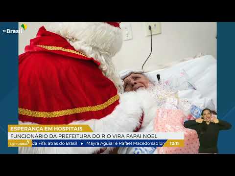 RJ | Funcionário da prefeitura vira Papai Noel e visita hospitais