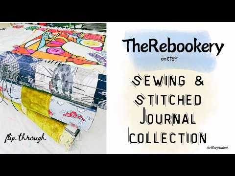 Etsy Journal Drop: Sewing & Stitched Journal: TheRebookery: Journal FlipThrough: Vintage Sewing Book