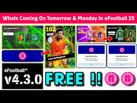 What Is Coming On Tomorrow & Next Monday In eFootball 2025 Mobile !! v4.3.0 Update, Nominating 🤩🔔