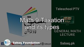Math 9 Taxation and its types