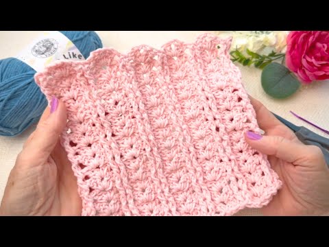 CROCHET this SHELL STITCH Right Handed!