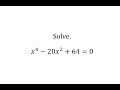 Quadratic Form and Solving Equations