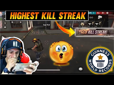 HIGHEST KILL STREAK  WOLD RECORD - GARENA FREE FIRE MAX 🔥. #short #freefireshort