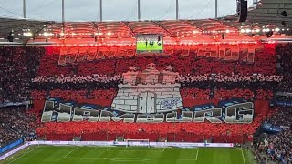 Hamburger SV fans with an incredible Choreo at home against Hoffenheim 🇩🇪