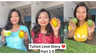 Tuition Love Story Part 1-5 | Love Story with Mango Challenge | Story Video