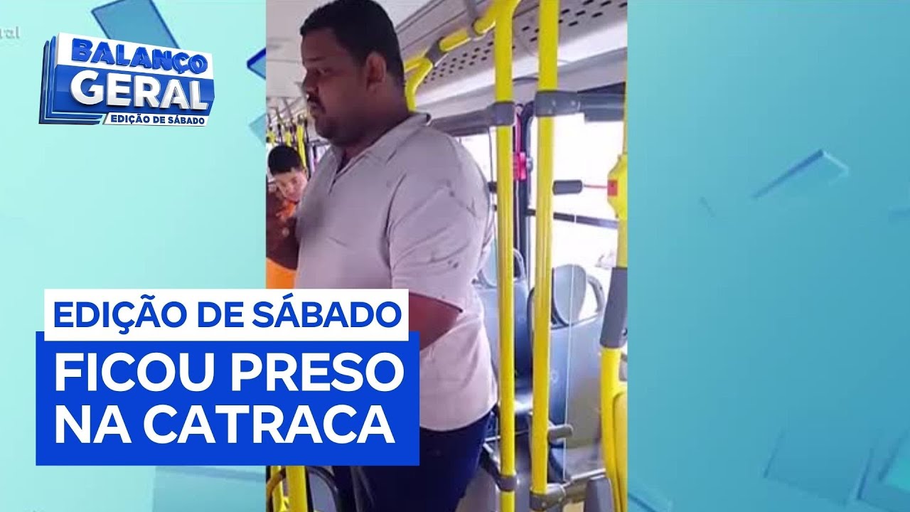 Humilhação no transporte público jovem obeso fica preso na catraca de ônibus na Grande SP