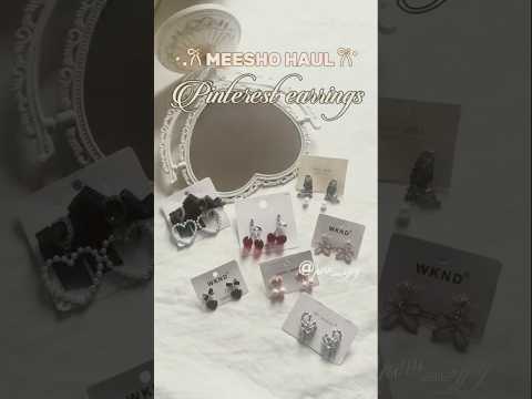 Meesho earrings haul ✨💕🍒🍭🎗️💒#softgirl #beautyproducts #meesho #earrings#fyp#cutecore #aesthetic
