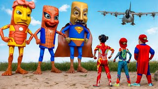 Family Tung Tung Tung Sahur NEW SUPERHERO Vs Family Scary Teacher HERO POWER | Italian Brainrot