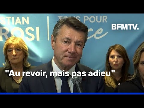 Municipales à Nice: "Au revoir, mais pas adieu", déclare Christian Estrosi après sa défaite