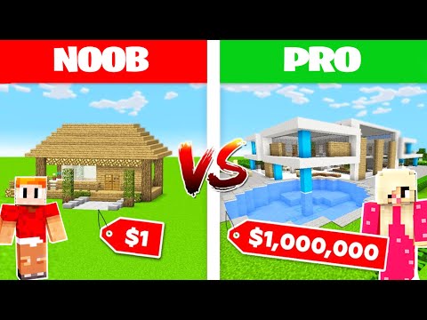 MAISON DE NOOB vs MAISON DE PRO sur MINECRAFT !! SOUKA