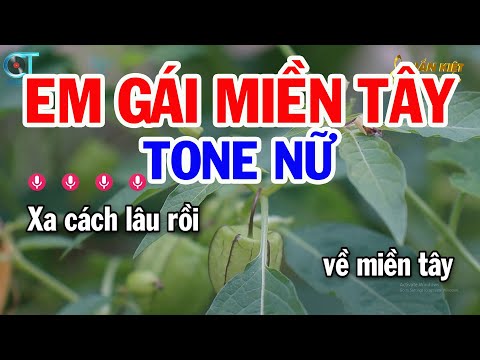 Karaoke Em Gái Miền Tây Tone Nữ ( F#m ) Nhạc Sống Mới || Karaoke Tuấn Kiệt