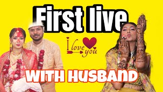 First Live with Husband ❤️🧿