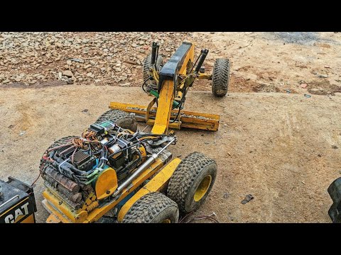 How to change the processor Hydraulic system Control GRADER CAT 14M RC Scale 1/10 #toys #shorts