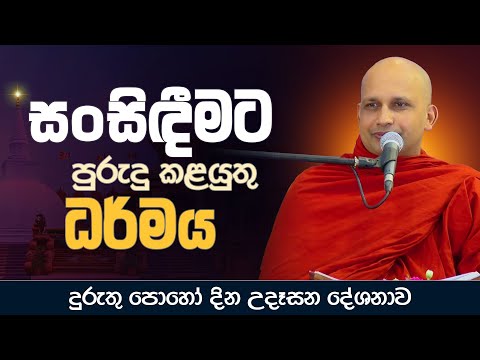 සංසිඳීමට පුරුදු කළයුතු ධර්මය | දුරුතු පොහෝ දින උදෑසන දේශනාව | 2025-01-13