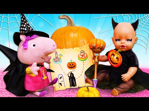 Una caja mágica de Halloween🎃  Videos de juguetes Peppa Pig para bebés