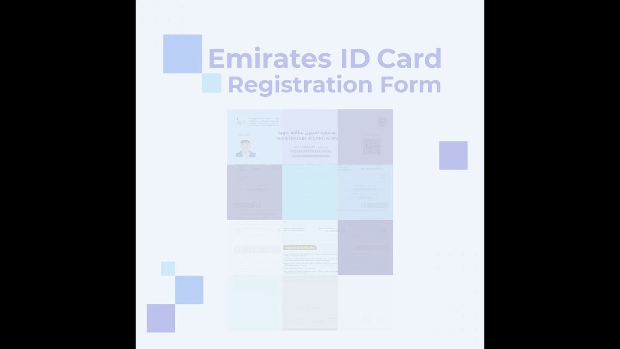 Registration Form For Emirates Id Card  2024