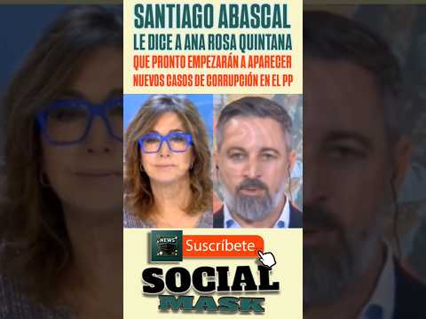 ABASCAL le dice a ANA ROSA que PRONTO empezarán a aparecer NUEVOS CASOS de CORRUPCIÓN en el PP 😱