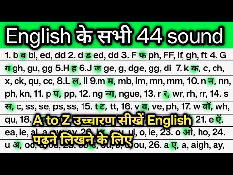 1. English के सभी Letters का sound / English pronunciation rules/ 44 sound, English spelling rules