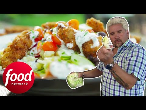 Guy Fieri Makes A Kid-Friendly Fried Chicken Salad | Guy's Big Bite