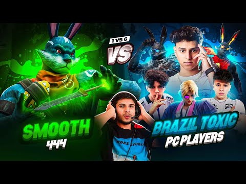 Smooth Vs 6 Brazil Pc Players🥵😱|| Hardest Challenge Ever🥶😈|| Lost 7-0 ?? 😱🥶|| Smooth 444
