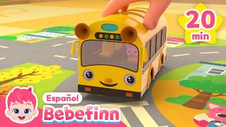 ¡Brum Brum! Canciones de Vehículos 🚌 | Canciones Infantiles | Bebefinn en español