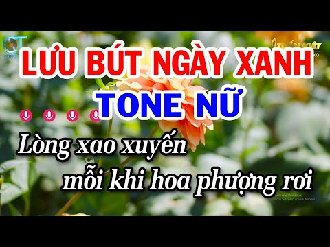 Karaoke Lưu Bút Ngày Xanh Tone Nữ Bm | Nhạc Sống Tuấn Kiệt