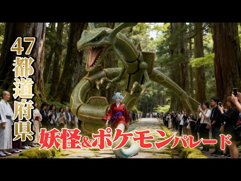 【神AI】AIが作った47都道府県「妖怪×ポケモン」のご当地パレードがヤバすぎた!