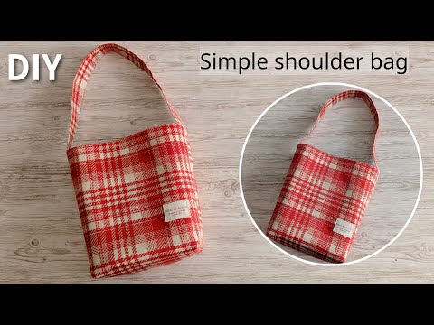 簡単で使いやすいワンハンドルバッグの作り方/Easy & Practical One-Handle Shoulder Bag /Sewing tutorial DIY