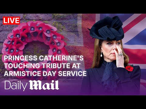 LIVE: Princess Catherine's touching tribute to the fallen at Armistice Day service
