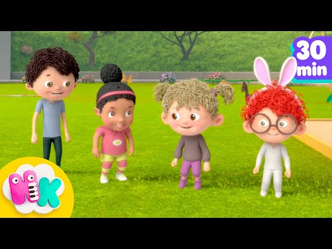 Hop, hop, hop, fazendo o bunny hop! 🐰 | Música Infantil | HeyKids em Português