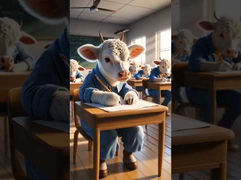 A Story Of Exam Cow And Monkey 🐒 गाय और बंदर #humanity #animals #cow #cowlover #rescuecow