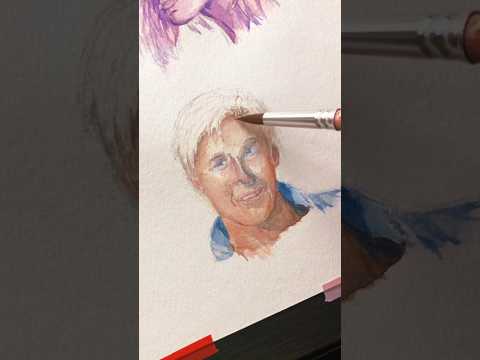 How to paint white #watercolortutorial #watercolorpainting #paintingtutorial  #ryangosling #barbie