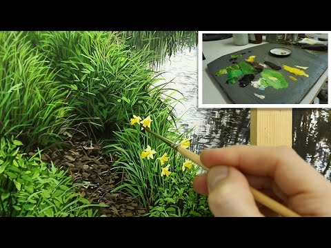 How To Paint Grass and Daffodils | Oil Painting Tutorial