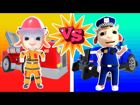 Who's Cooler? A Policeman Or A Firefighter | Kids Cartoon | Dolly and Friends 3D