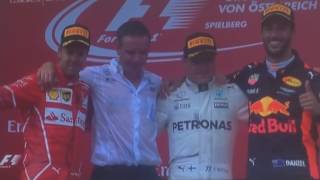 Formel 1 2017 Austria - Österreich Siegerehrung 2017